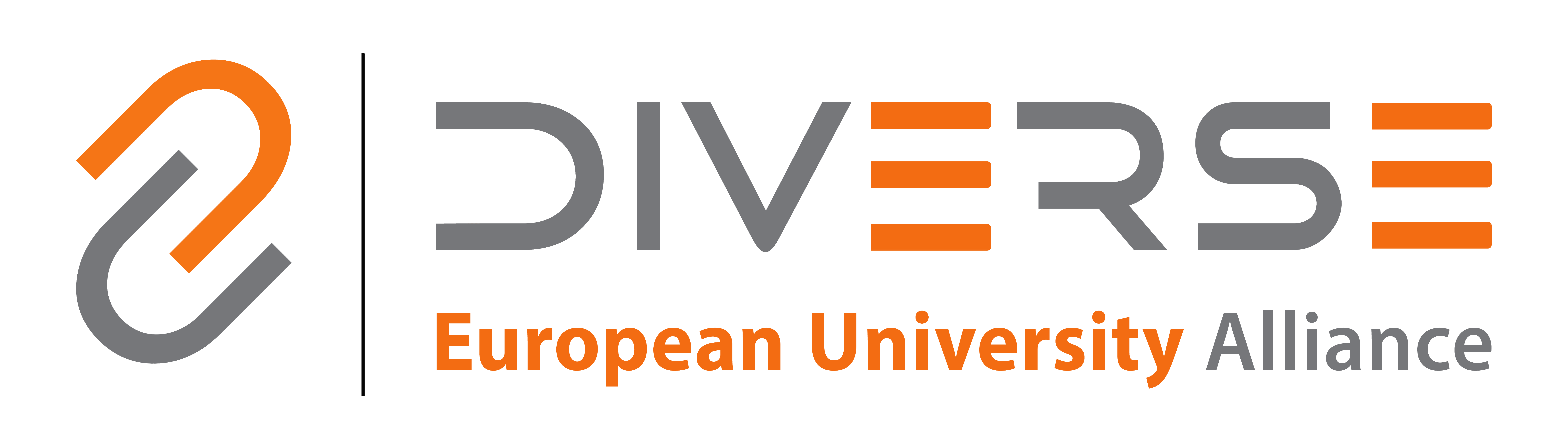 Innovative logo representing DIVERSE, the European University Alliance promoting diversity and collaboration in higher education.